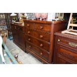 A Victorian mahogany chest of drawers, 107cm wide.