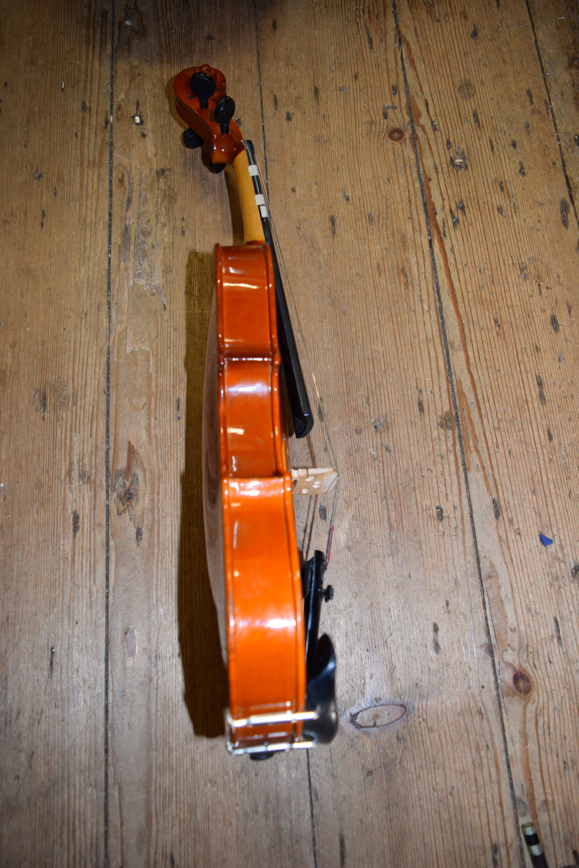 Three various children's violins, two with 12 inch backs and one with 12½ inch back, - Image 11 of 16