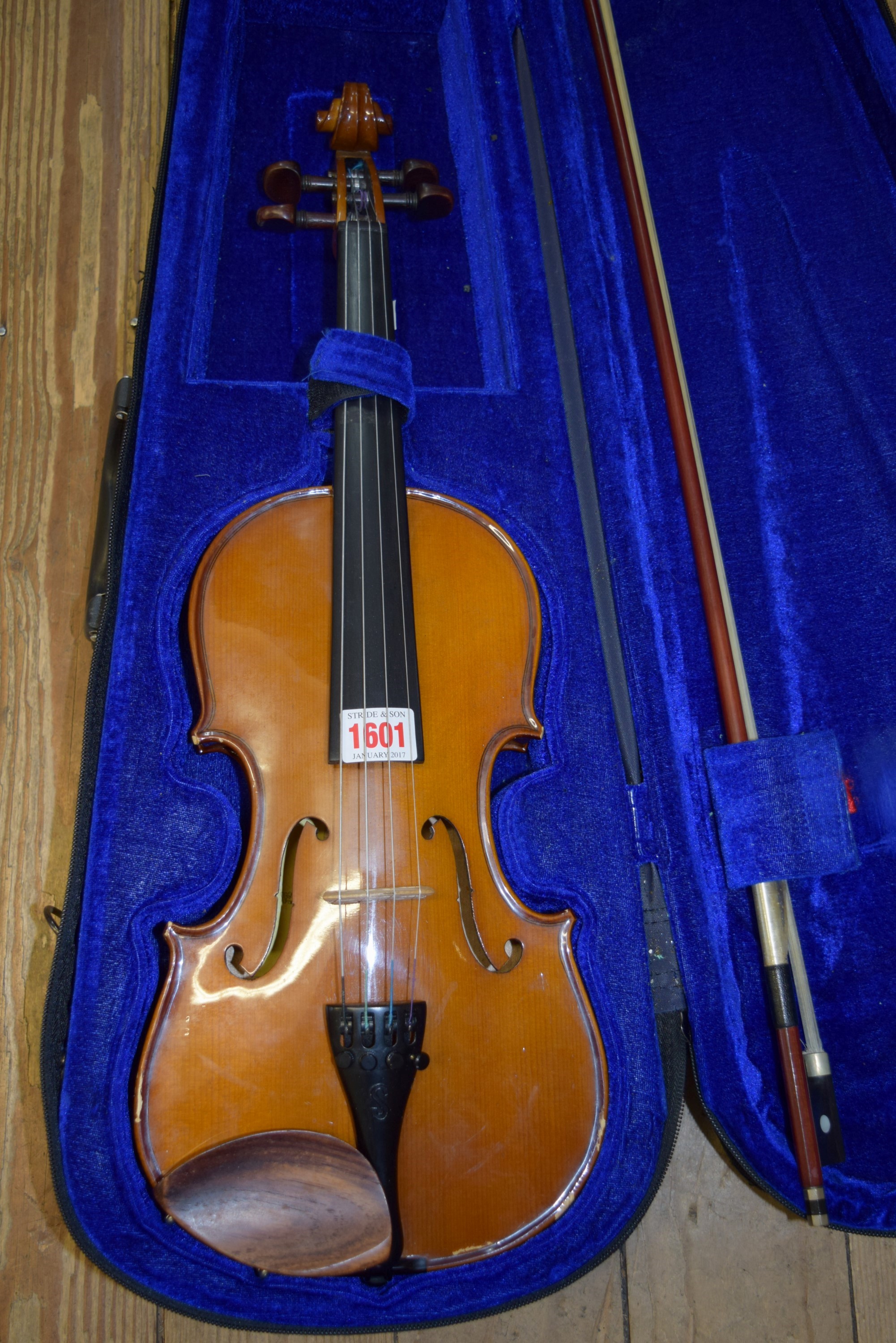 A Stentor Student violin, with 13 inch back, in padded case with bow. - Image 2 of 6