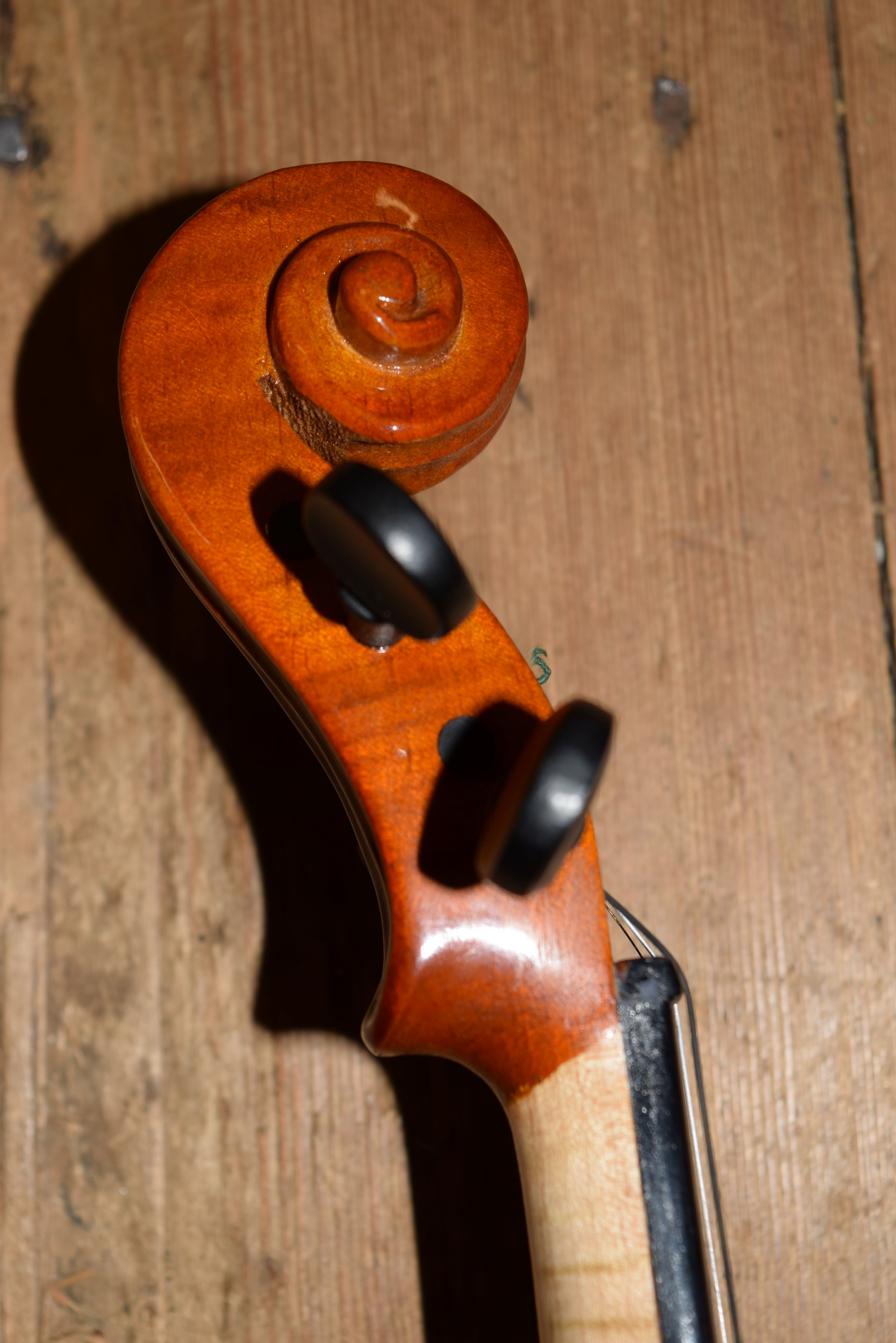 Three various children's violins, two with 12 inch backs and one with 12½ inch back, - Image 16 of 16