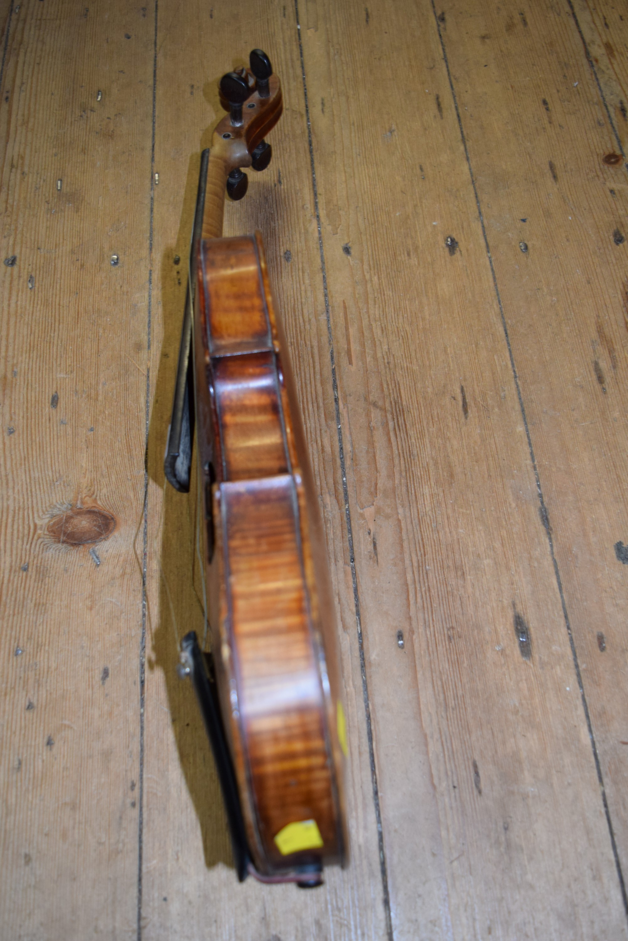 An antique Continental violin, with 14 inch back. Condition Report: not good. - Image 3 of 4
