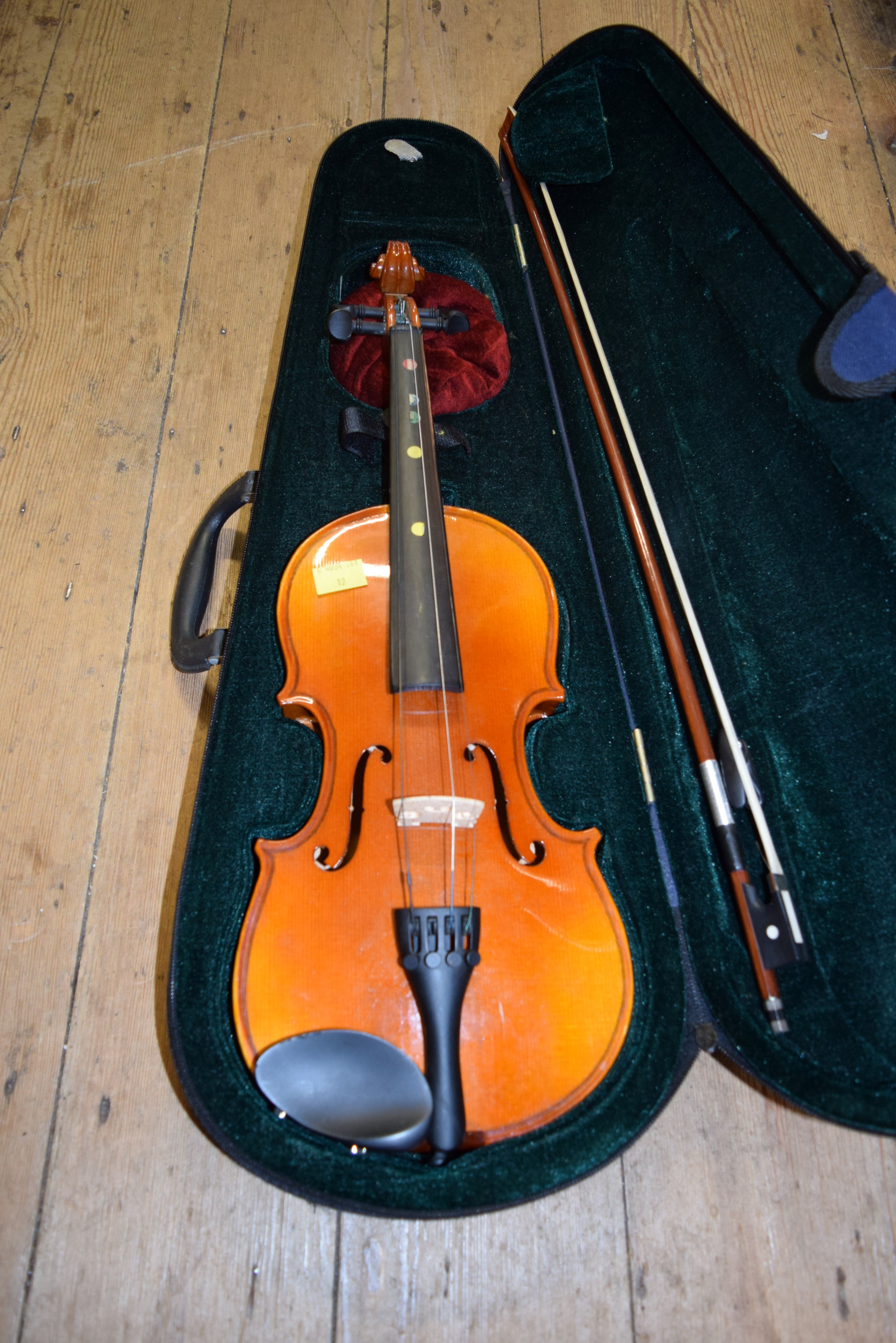 Three various children's violins, two with 12 inch backs and one with 12½ inch back, - Image 13 of 16