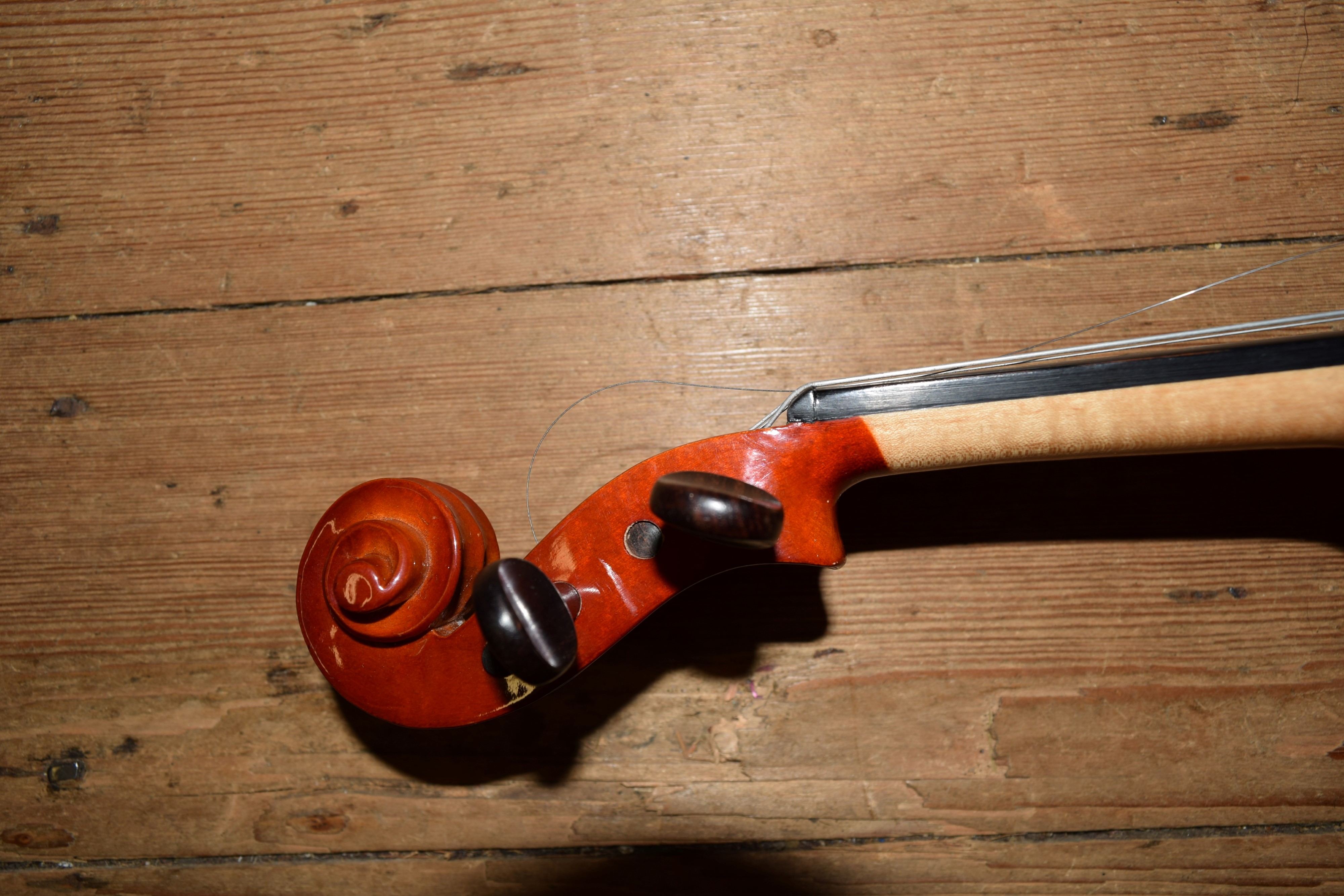 Three various children's violins, two with 12 inch backs and one with 12½ inch back, - Image 8 of 16