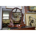 A Victorian mahogany toilet mirror.