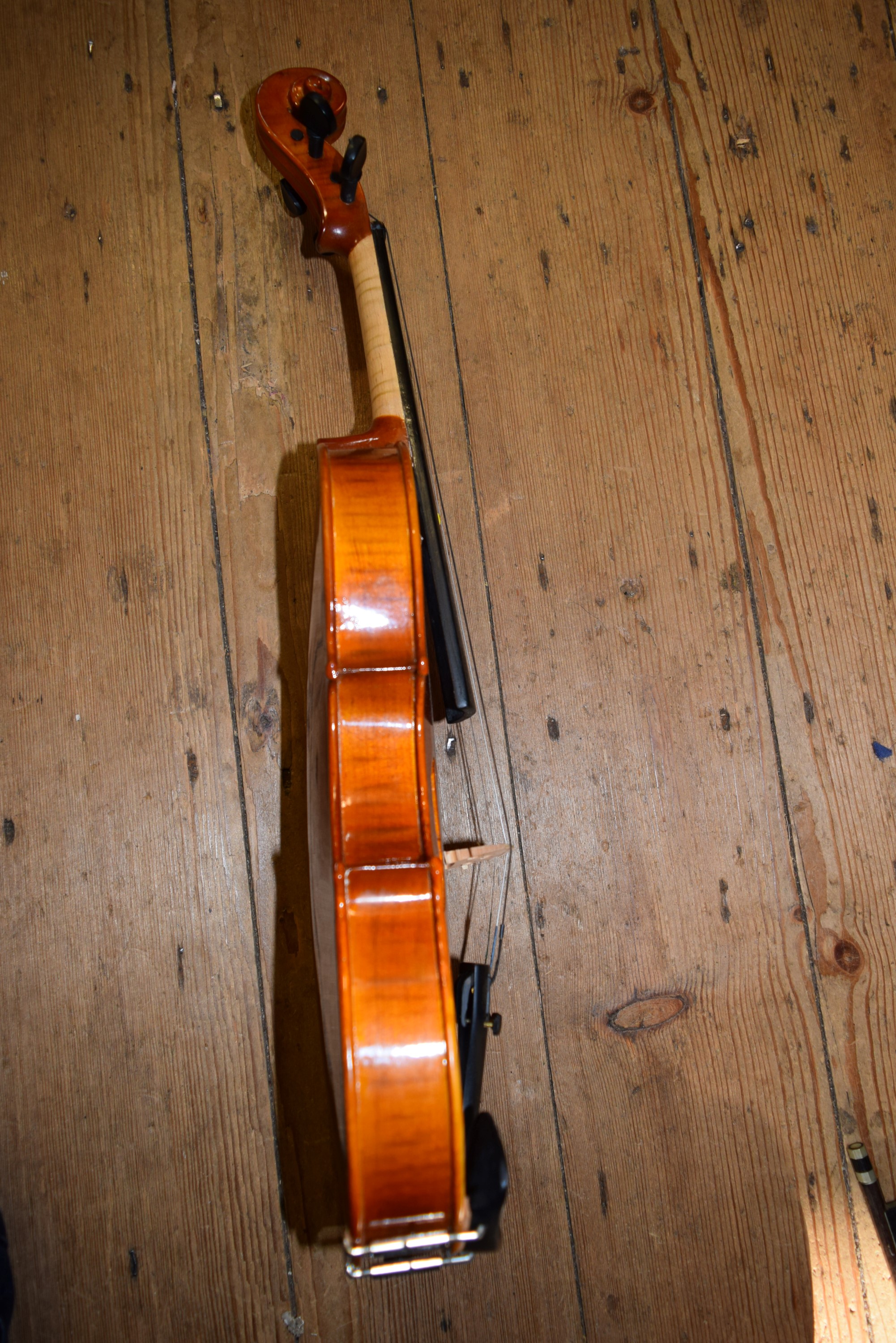 Three various children's violins, two with 12 inch backs and one with 12½ inch back, - Image 15 of 16