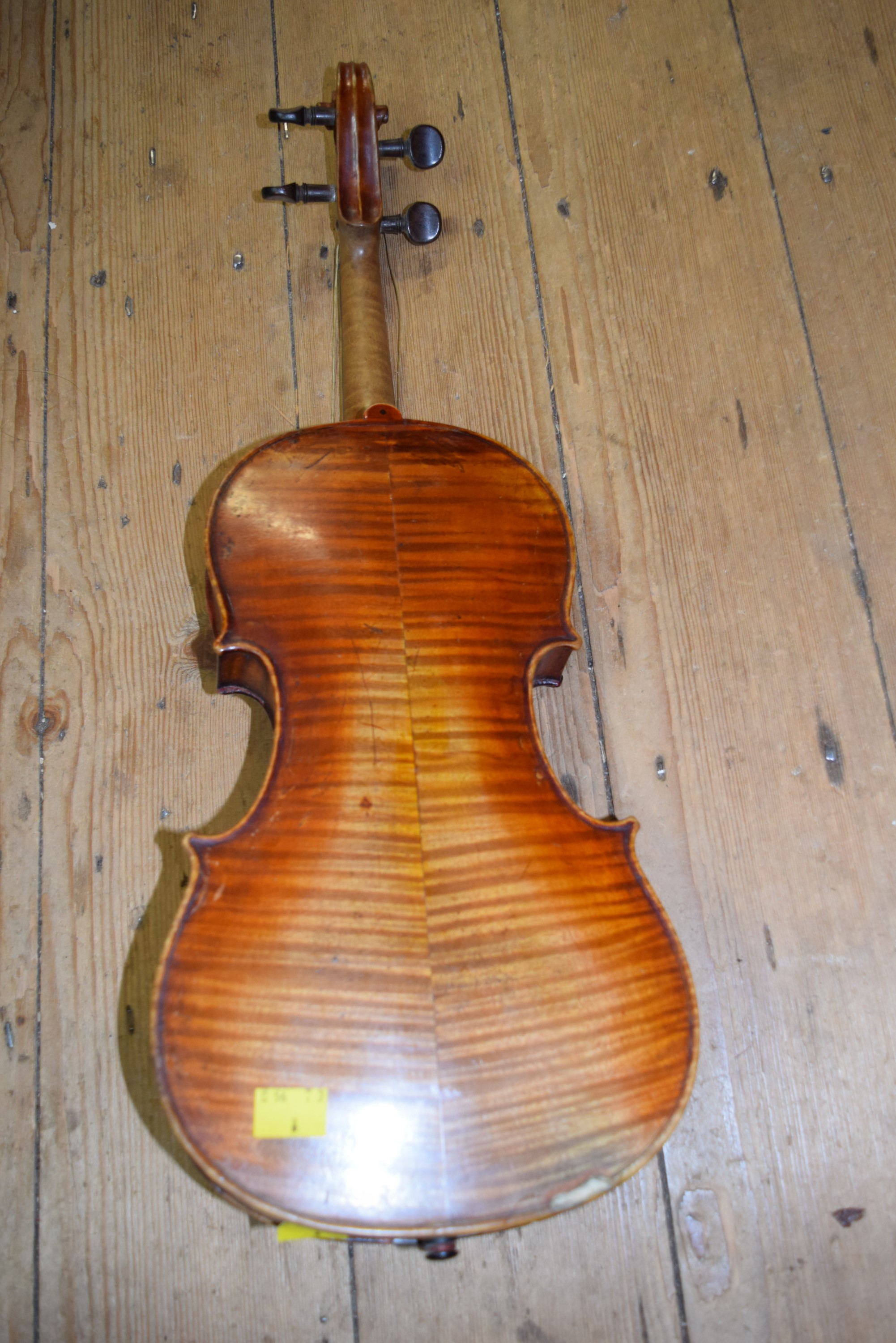 An antique Continental violin, with 14 inch back. Condition Report: not good. - Image 2 of 4