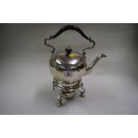 An Edwardian teapot on stand, by A.S, possibly Asher Solovitch, London 1910, 1258g all in.