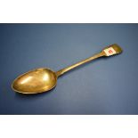 A Victorian Irish silver fiddle pattern serving spoon, by Josiah Lowe, Dublin 1841, 119g. 32cm.