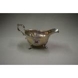 A silver sauce boat, by Robert Pringle & Son, London 1947,