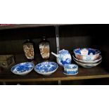 A small quantity of Oriental pottery and porcelain,