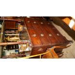 A George III mahogany chest of drawers, 107cm wide.