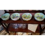 A set of four Worcestershire Fine Art & Ceramics porcelain bowls of 'The Seasons',