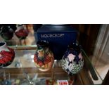 Two Moorcroft small vases, circa 1998 & 2008,