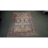 A North West Persian rug, having allover floral lattice on ivory field, 197 x 128cm.