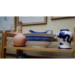 A 19th century Wedgwood terracotta vase, cover and stand,