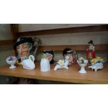 Three Royal Doulton jugs, to include a large Pied Piper, D6403; a small Granny,