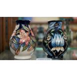 Two Moorcroft small vases, circa 2003 & 2004, the former tube lined with lilies,