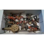 A small quantity of Britains cavalry and similar diecast figures.