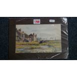 A Lewis, 'Bosham, Sussex' signed and titled, watercolour, 13.5 x 21.5cm, unframed.