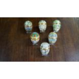Six Halcyon Days enamel Easter eggs, comprising: 1978-83 inclusive.