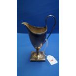 A George III silver milk jug, makers mark rubbed, London 1792, 15cm, 87g.