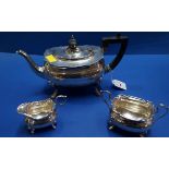 A silver teapot, by Walker & Hall, Sheffield 1918,