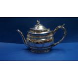 A George III silver teapot, by Robert Hennell 1st & David Hennell II, London 1800,