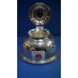 An Edwardian silver dome shaped inkwell, by Adie Brothers Ltd, Birmingham 1902, 11cm.