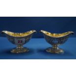 A pair of George III boat shaped salts, by Daniel Smith & Robert Sharp, London 1785,