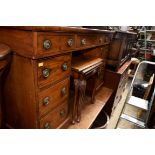 A 19th century mahogany pedestal desk, 127cm wide.