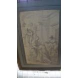 Italian School, late 17th/early 18th century, study of classical figures, indistinctly inscribed,