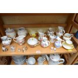 A collection of contemporary Worcester cream jugs; together with other pottery and porcelain.