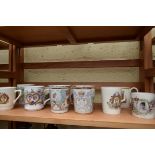 A collection of ten Royal commemorative drinking vessels,