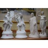 A pair of French Parian figures of Roman centurions,