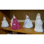 Five Coalport Figures,