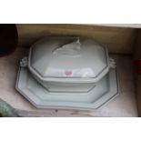 A Limoges tureen, cover and meat dish.