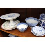 WITHDRAWN FROM SALE: A quantity of 19th century and later blue and white pottery;