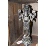 A bronze figure of Ganesh, 28cm high.