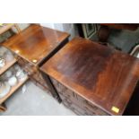 A pair of reproduction mahogany bedside chests, 48cm wide.