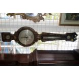 A 19th century rosewood and mother of pearl inlaid four dial wheel barometer, by J Spelzini,