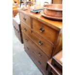 A Victorian mahogany chest of drawers., 94cm wide.