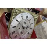 A George III 8 day longcase clock dial and movement,