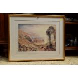 After J M W Turner, 'Tancarville'; 'Lake Nemi', a pair, colour prints, 34 x 48.5cm.