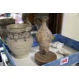 Antiquities: two pottery jugs,