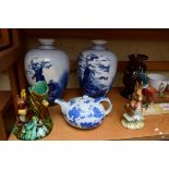 A mixed lot of pottery and porcelain,