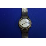 A vintage Bulova Accutron gold plated gentleman's wristwatch,