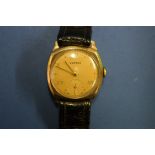 A 1950s Vertex 9ct gold gentleman's mechanical wristwatch,