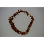 An amber fringe type necklace.