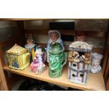 A collection of Punch & Judy ceramics; to include teapots and related.