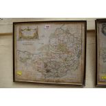 Robert Morden, 'Dorsetshire'; 'Somersetshire'; 'Northamptonshire', three antique hand-coloured maps,